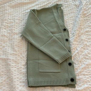 Oversized mint green chunky cardigan